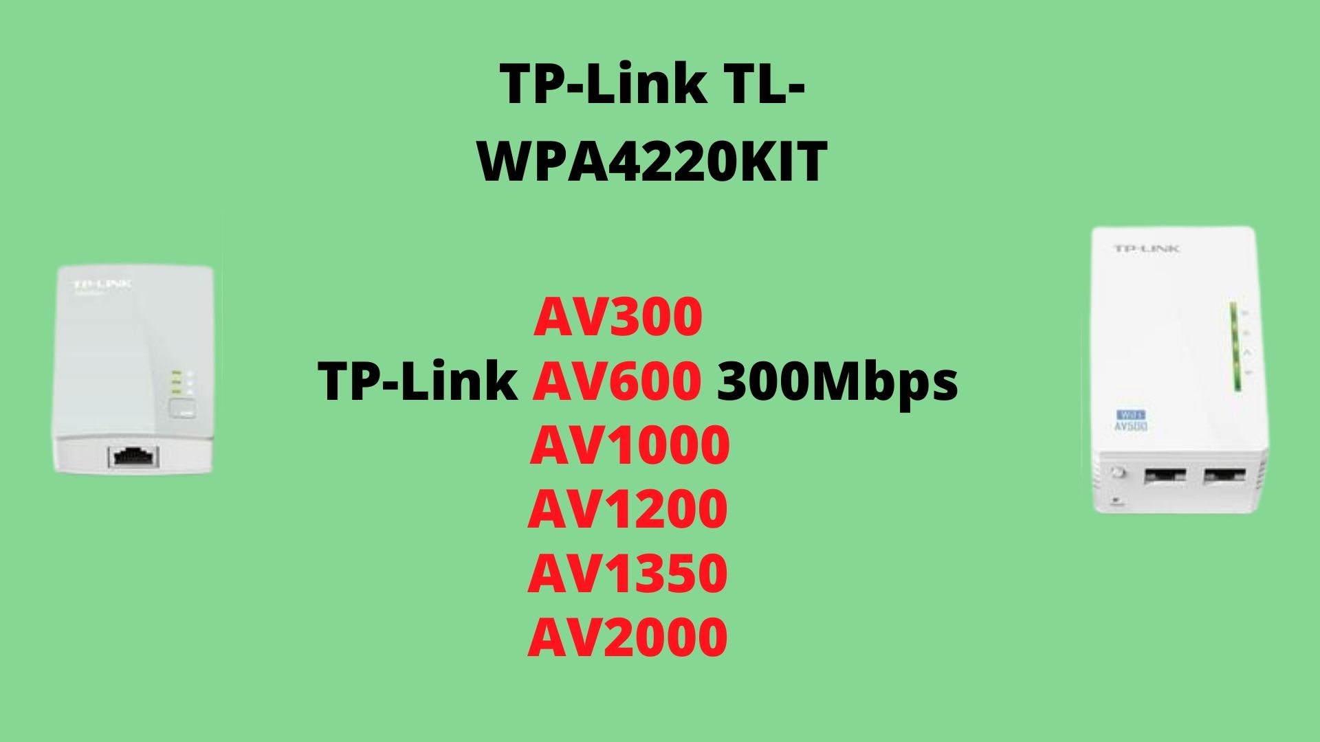 TP-Link Powerline Adapter AV Rating