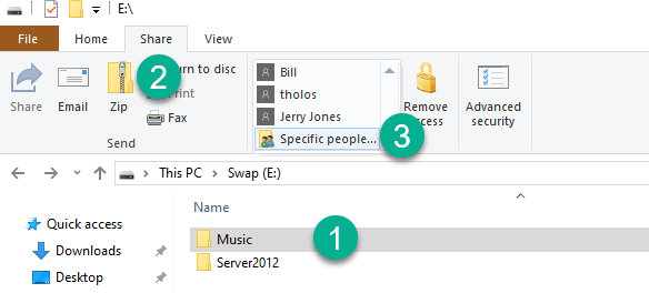 share folder windows 10