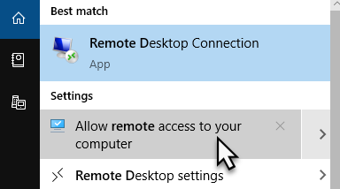 allow remote desktop