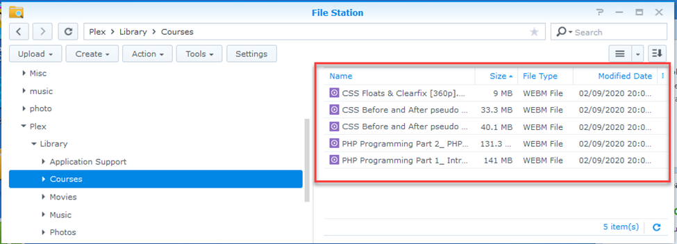 copy file to plex folders