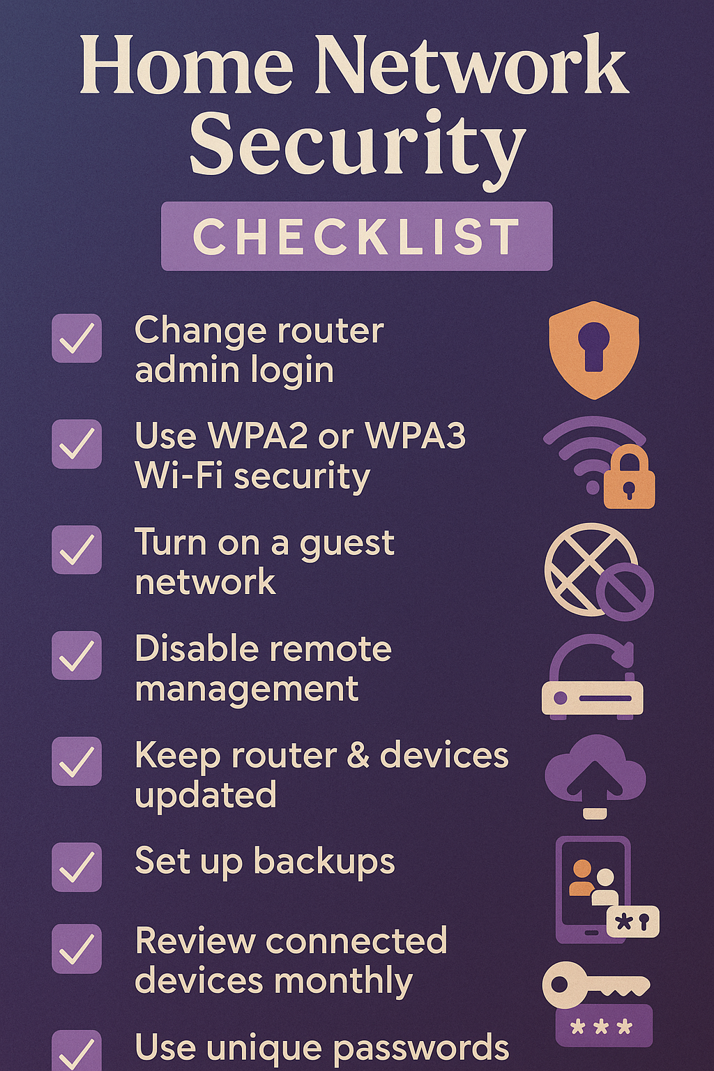 home network security checklist
