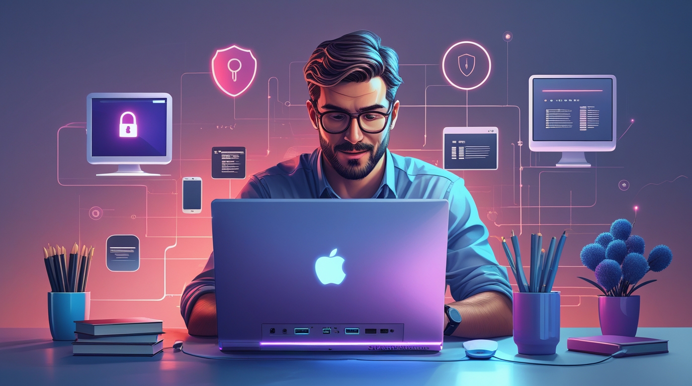 educating himself about home network security