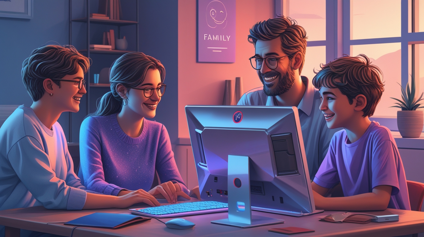 family time at the computer