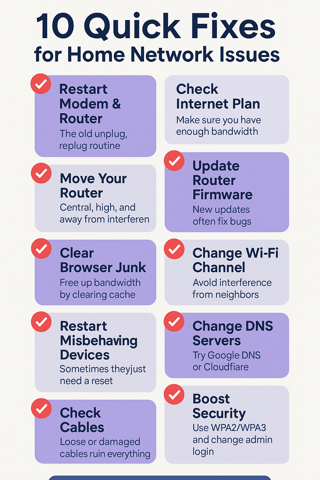 fix common home network issues