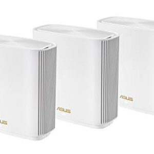 ASUS ZenWiFi AX6600 Tri-Band Mesh WiFi 6 System (XT8 3PK) - Whole Home Coverage up to 8,200 sq.ft & 8+ rooms, AiMesh, Included Lifetime Internet Security, Easy Setup, 3 SSID, Parental Control, White