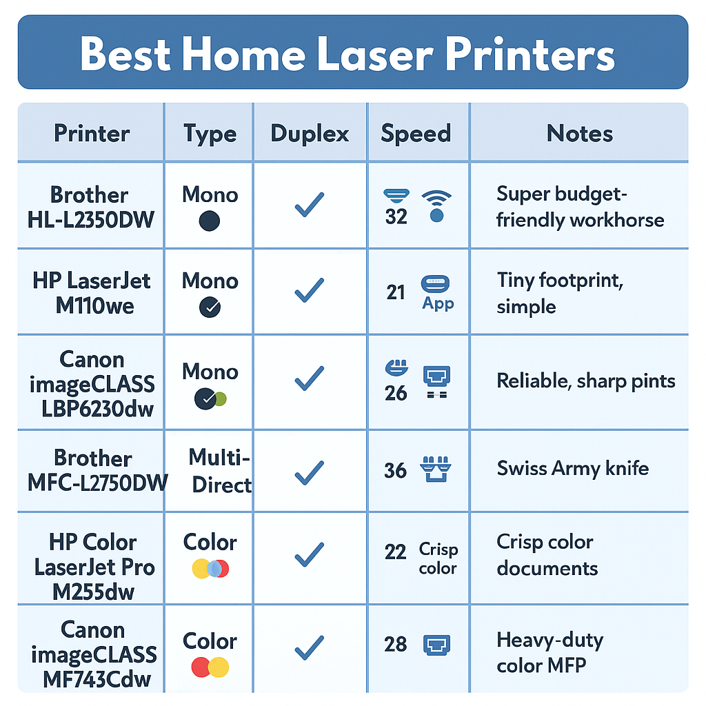best home laser printers