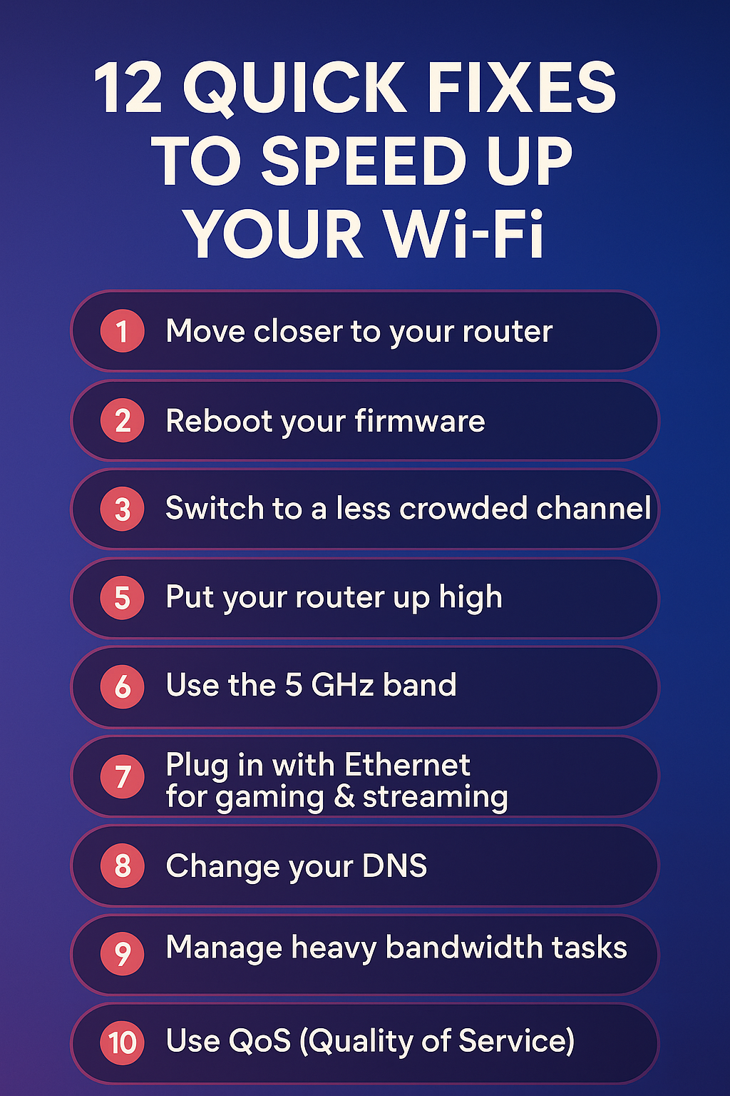 12 ways to speed up your wifi