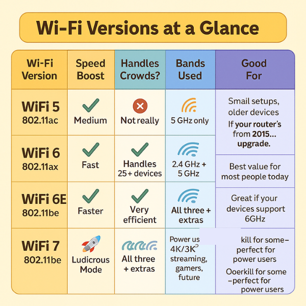 breakdown of wifi versions